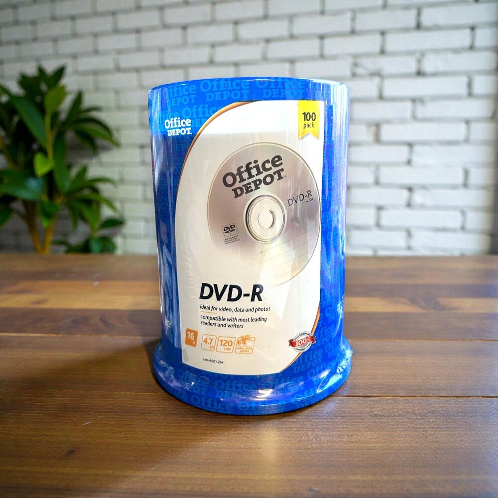 Office Depot: DVD+R - 16x, 4.7 GB, 120 Minute 100 Spindle Pack